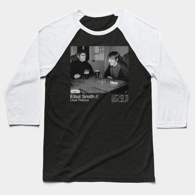 elliot smith and louis theroux Baseball T-Shirt by Brunocoffee.id